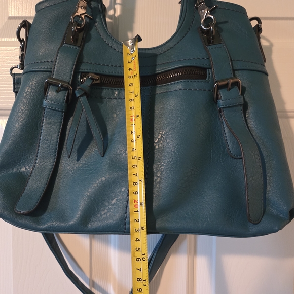 Black Rivet Teal Shoulder Bag - Picture 7 of 8